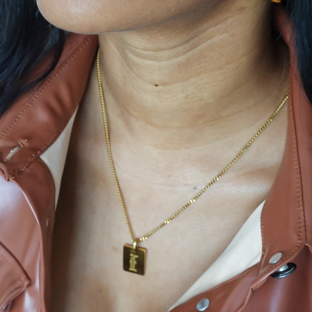 Old English Letter Pendant and Chain